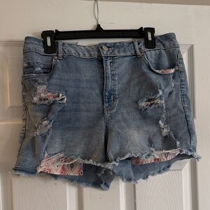 Distressed Denim Women Shorts